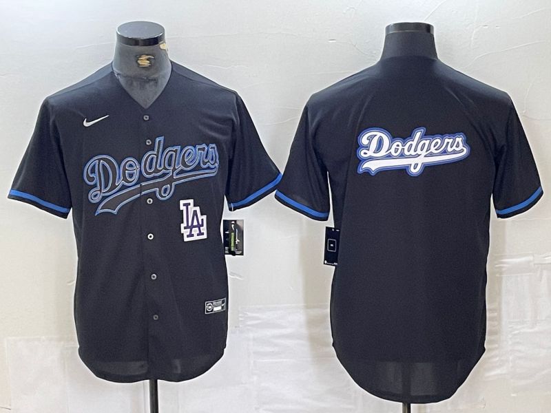Men Los Angeles Dodgers Blank Black Fashion Edition 2024 Nike Game MLB Jersey style 8